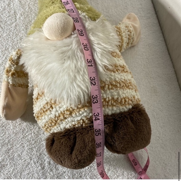 5/$25 Plush Gnome With Fuzzy Green Hat & Striped Shirt - Picture 12 of 15